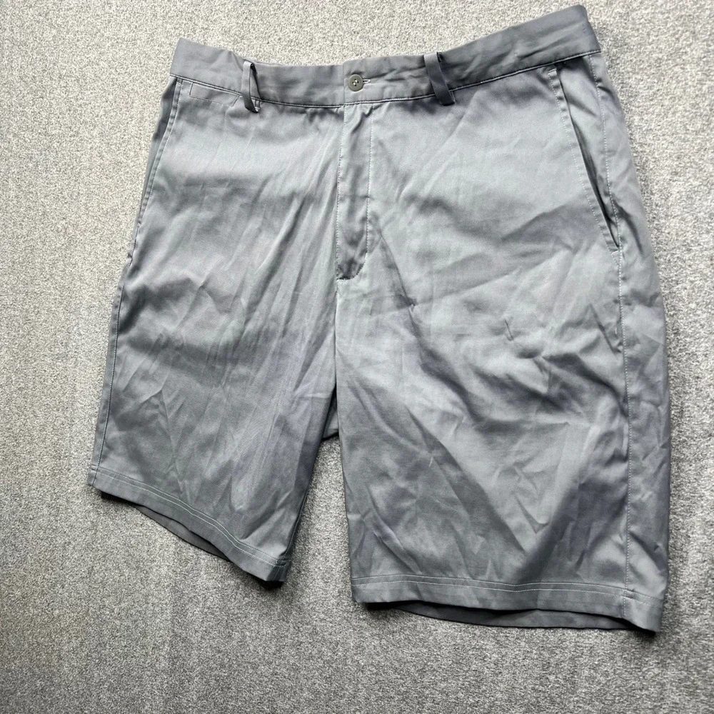 Nike‎ Golf Shorts Mens 36 Gray Dri-FIT Tour Performance Flat Front 639798-021